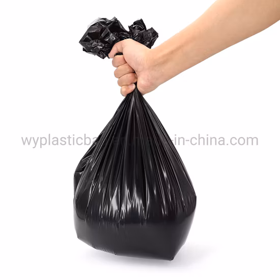 Schwarzer Müllsack und Liner, robuster, robuster großer HDPE/LDPE-Müllsack